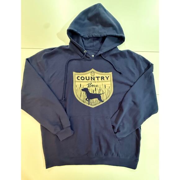 Country To The Bone C2B Hoodie Mens Navy Blue Size 2XL (45) - Picture 1 of 9